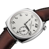 Vacheron Constantin Historiques American 1921-Vacheron Constantin Historiques American 1921 in a 41mm white gold cushion shaped case with silver dial on leather strap, featuring a small seconds sub-dial and mechanical hand wound movement.