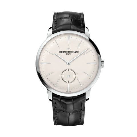 Vacheron Constantin Patrimony Manual-Winding-Vacheron Constantin Patrimony Manual-Winding - 1110U/000G-B086 - Vacheron Constantin Patrimony Manual-Winding in a 42mm white gold case with silver dial on leather strap, featuring a small seconds display and manual hand-wound movement.