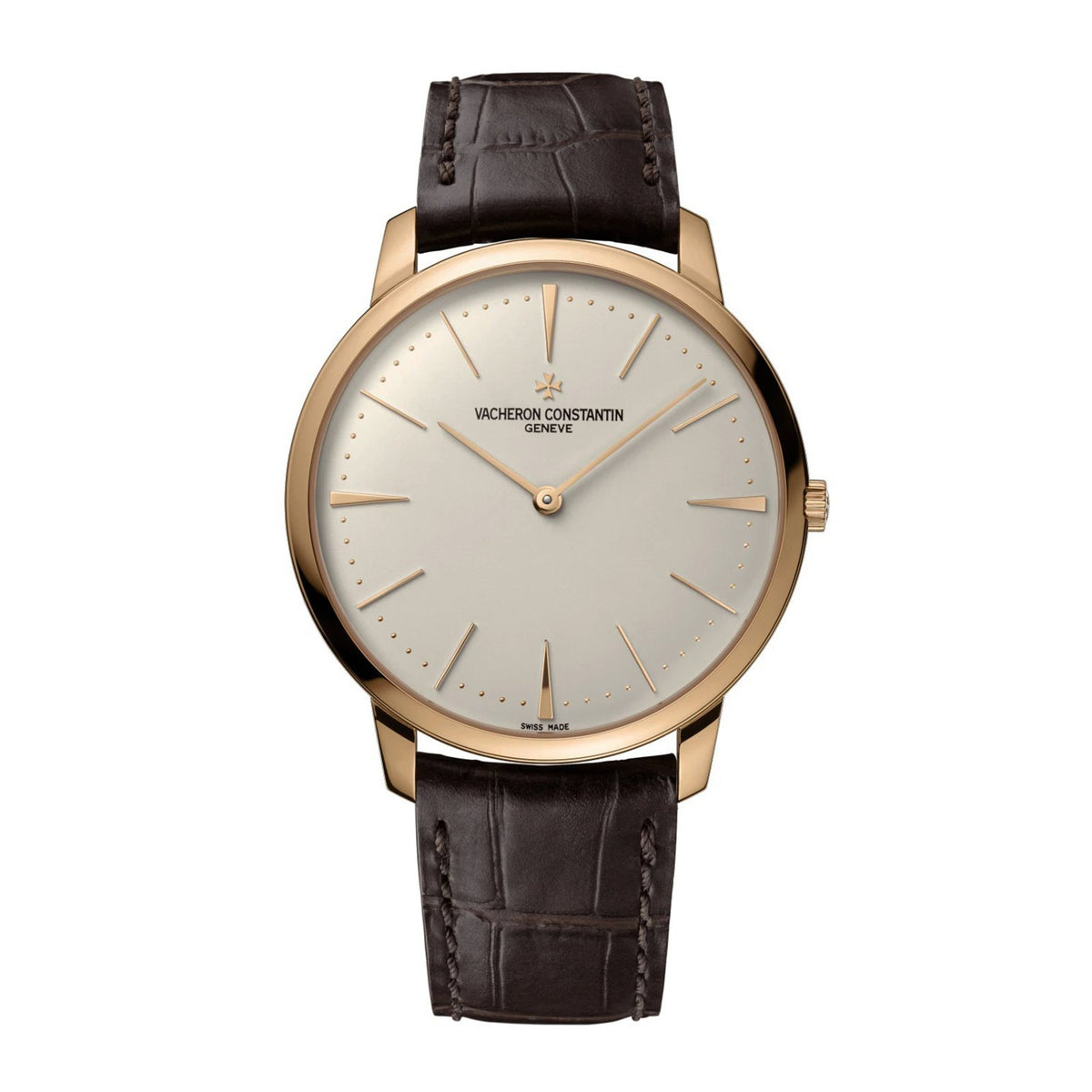 Vacheron Constantin Patrimony Manual-Winding - 81180/000R-9159 - Vacheron Constantin Patrimony Manual-Winding in a 40mm rose gold case with beige dial on leather strap, featuring a manual hand-wound movement.