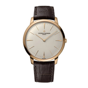 Vacheron Constantin Patrimony Manual-Winding-Vacheron Constantin Patrimony Manual-Winding - 81180/000R-9159 - Vacheron Constantin Patrimony Manual-Winding in a 40mm rose gold case with beige dial on leather strap, featuring a manual hand-wound movement.