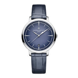 Vacheron Constantin Patrimony Self-Winding - 4100U/000G-B906 - Vacheron Constantin Patrimony Self-Winding in a 36.5mm white gold case with blue dial on leather strap, featuring a date display and automatic movement.
