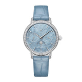 Vacheron Constantin Traditionnelle Perpetual Calendar Ultra-Thin-Vacheron Constantin Traditionnelle Perpetual Calendar Ultra-Thin - 4305T/000G-B948 - Vacheron Constantin Traditionnelle Perpetual Calendar Ultra-Thin in a 36.5mm white gold diamond bezel case with blue dial on leather strap, featuring a perpetual calendar complication, moon phase and self-winding movement.