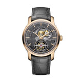Vacheron Constantin Traditionnelle Tourbillon Retrograde Date Openface-Vacheron Constantin Traditionnelle Tourbillon Retrograde Date Openface - 6010T/000R-B638 - Vacheron Constantin Traditionnelle Tourbillon Retrograde Date Openface in a 41mm rose gold case with grey dial on leather strap, featuring a tourbillon display, retrograde date and automatic movement with up to 72 hours power reserve.