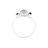 White and Green Jade Ring-White and Green Jade Ring - ORNEL00687