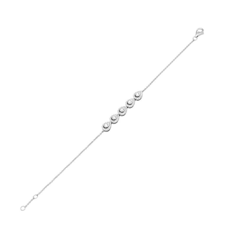 White Gold Diamond Bracelet-White Gold Diamond Bracelet - IBI00590W