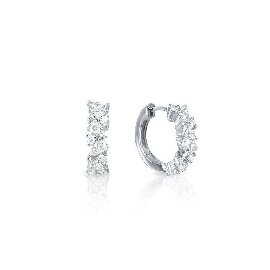 White Gold Diamond Earrings - IEI00304W