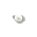 White Cultured Pearl Diamond Ring-White South Sea Cultured Pearl Diamond Ring - PRABL00046