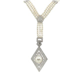 White South Sea Pearl Diamond Necklace-White South Sea Pearl Diamond Necklace - PNMXM00133