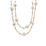 White South Sea Pearl Diamond Necklace-White South Sea Pearl Diamond Necklace - PNPGN00073