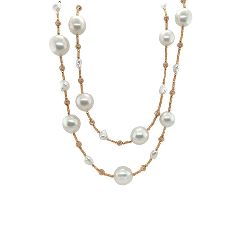 White South Sea Pearl Diamond Necklace - PNPGN00073