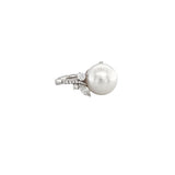 White South Sea Pearl Diamond Ring -