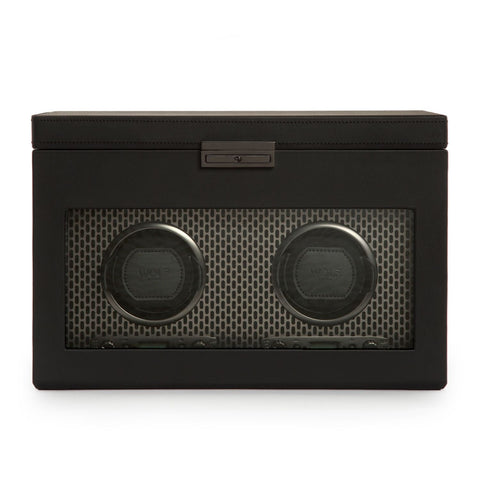 Wolf Axis Double Watch Winder with Storage - 469303