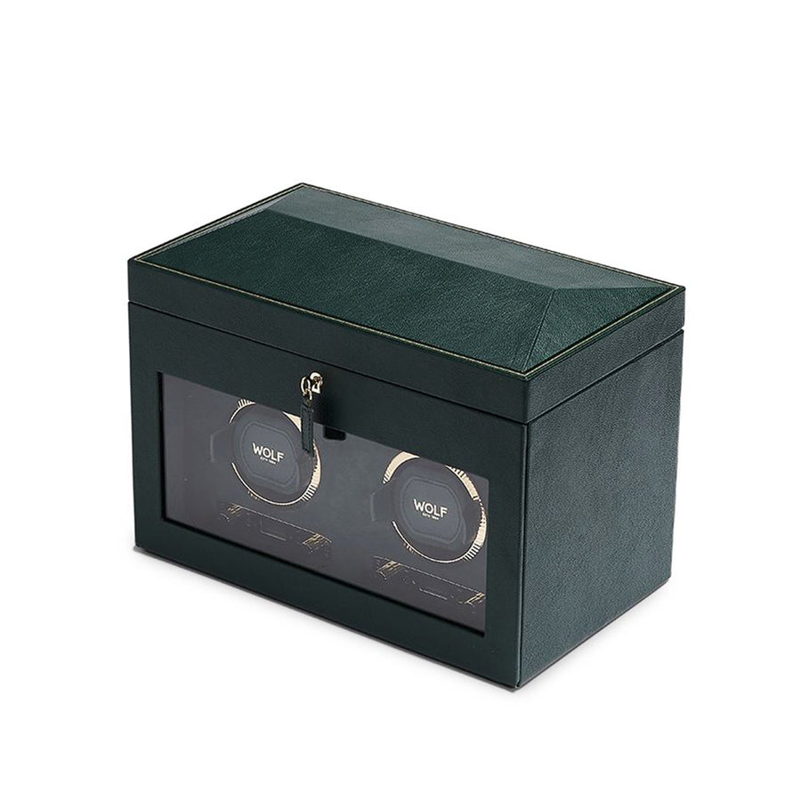 Wolf British Racing Green Double Watch Winder - 792241