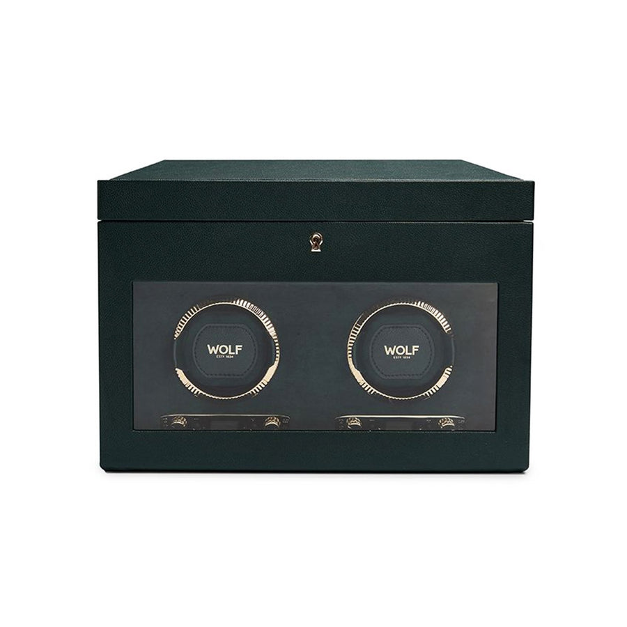 Wolf British Racing Green Double Watch Winder - 792241