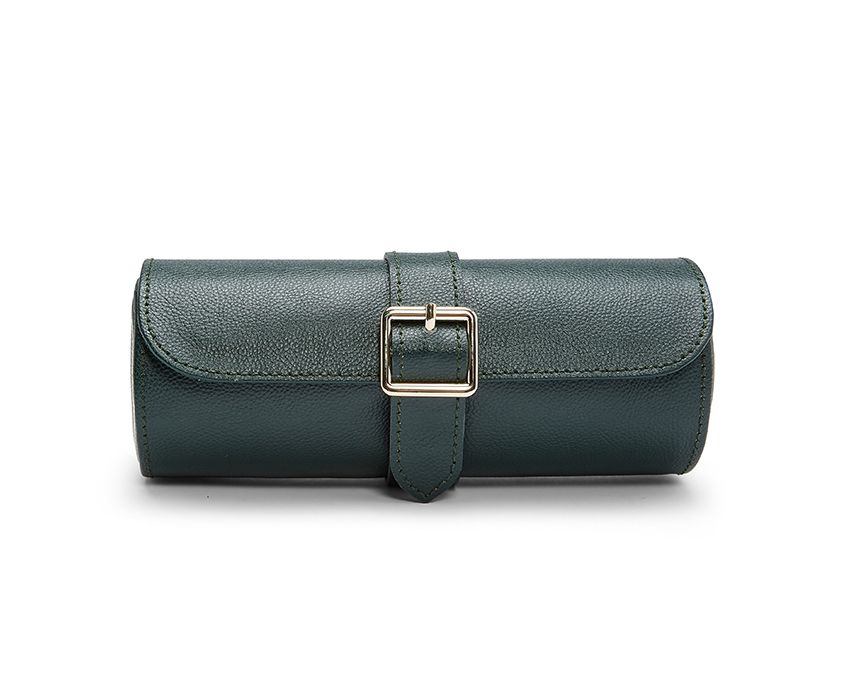 Wolf British Racing Green Triple Watch Roll - 792941