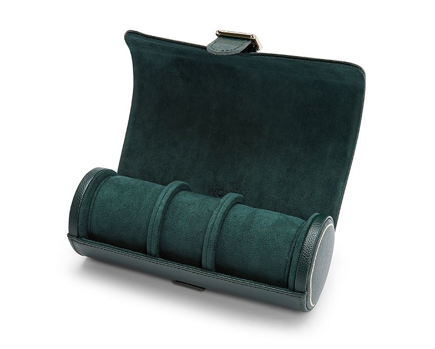 Wolf British Racing Green Triple Watch Roll - 792941