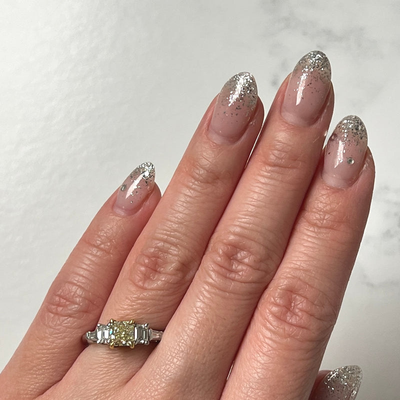 Yellow Diamond Engagement Ring-Yellow Diamond Engagement Ring - DRCRA00046