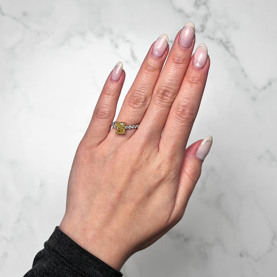 Yellow Diamond Engagement Ring - DRJBS02990