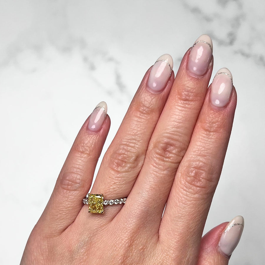 Yellow Diamond Engagement Ring - DRJBS02990