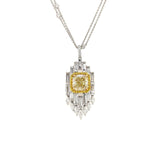 Yellow Diamond Necklace-Yellow Diamond Necklace - DNUJD00463