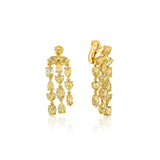 Yellow Diamonds Chandelier Earrings-Yellow Diamonds Chandelier Earrings - DENOV00109