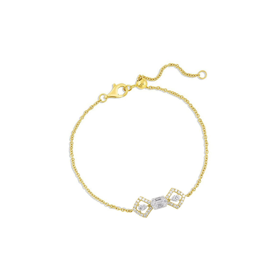Yellow Gold Diamond Bracelet - IBI00847Y
