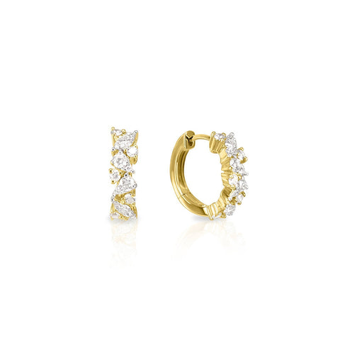 Yellow Gold Diamond Earrings - IEI00304Y