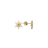 Yellow Gold Diamond Earrings-Yellow Gold Diamond Earrings - VEV03094Y