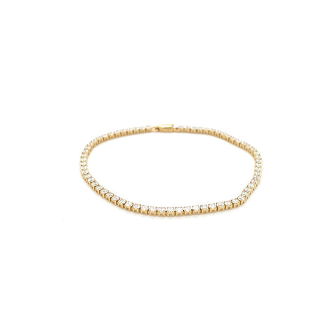 Yellow Gold Diamond Line Bracelet - DBEDW00596