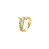 Yellow Gold Diamond Ring-Yellow Gold Diamond Ring - IRI00126Y