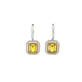 Yellow Sapphire Diamond Earrings - SETIJ00612