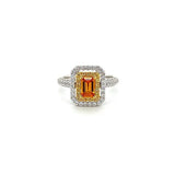 Yellow Sapphire Diamond Ring -