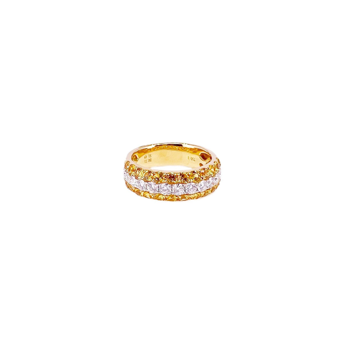 Yellow Sapphire Diamond Ring - SRTIJ02053