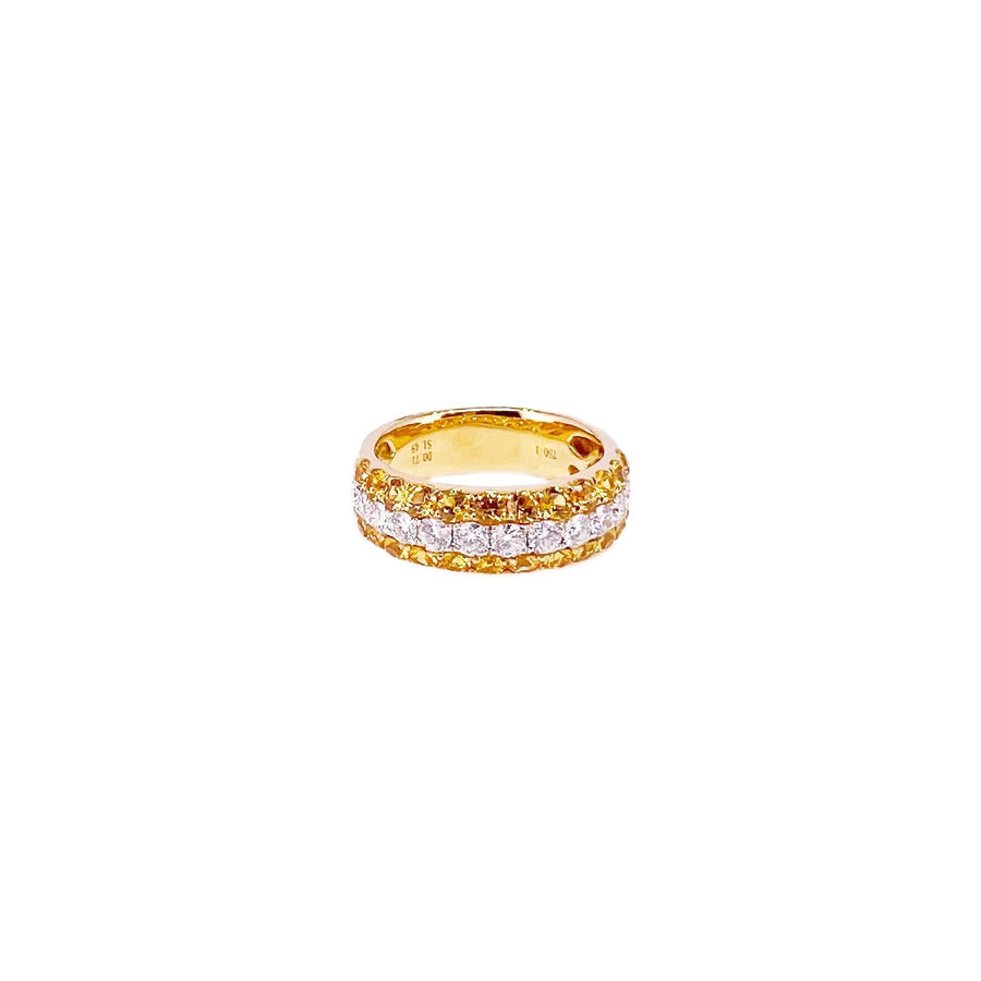 Yellow Sapphire Diamond Ring - SRTIJ02053