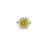 Yellow Sapphire Diamond Ring-Yellow Sapphire Diamond Ring - SRTIJ02204